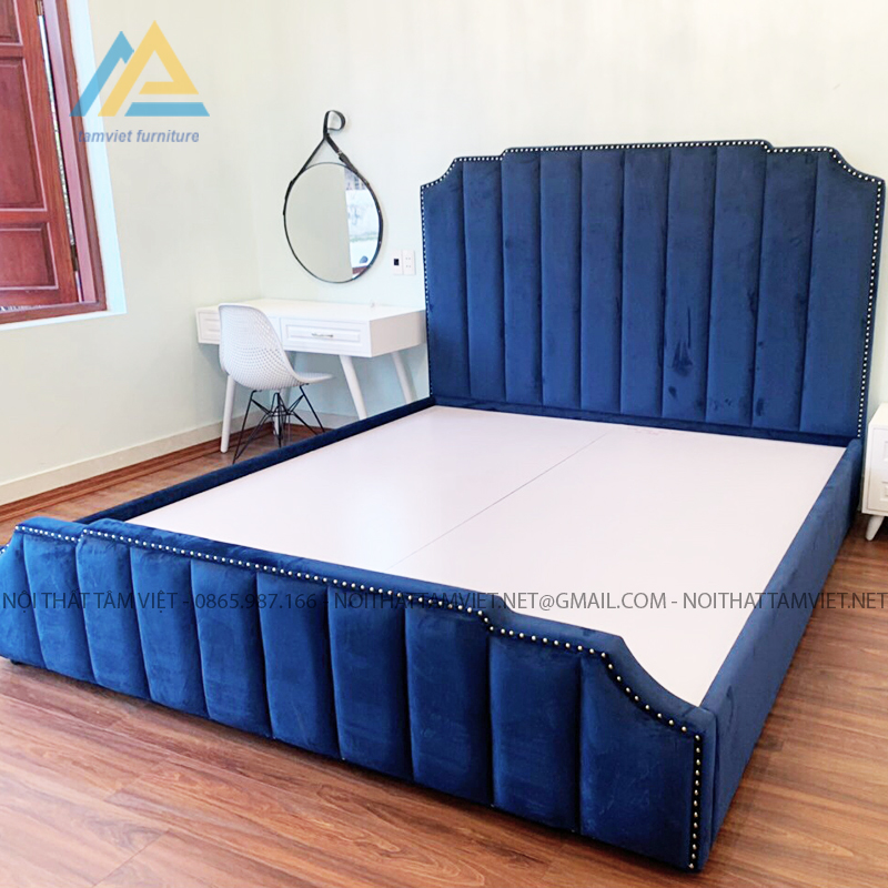 Giuong-boc-nhung Giường bọc nhung