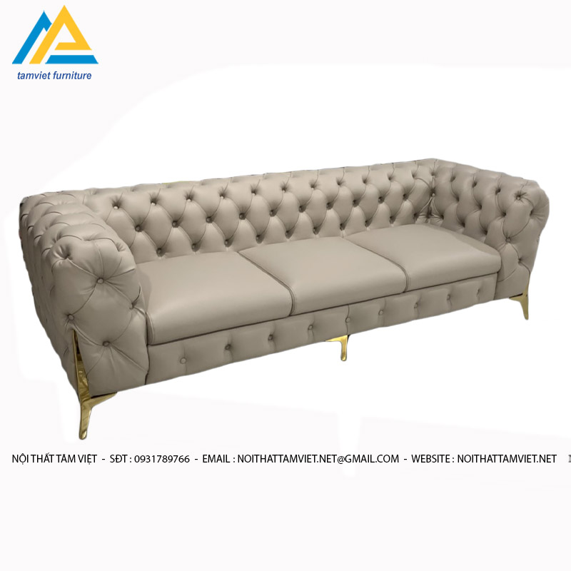 Ghế sofa da tân cổ điển SD-14 sang trọng