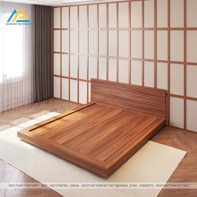 giuong-nhat-go-cong-nghiep-van-go-GCN-11-2.jpg Giường thấp phủ màu nâu óc chó ấm áp nhẹ nhàng