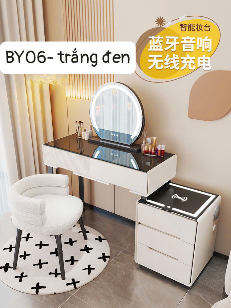 Bàn trang điểm có đèn led gỗ công nghiệp BTD-10