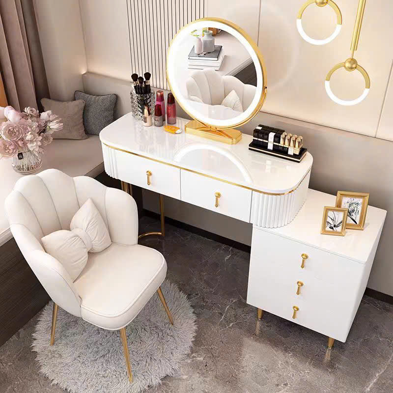 Bàn trang điểm có đèn led gỗ công nghiệp BTD-12