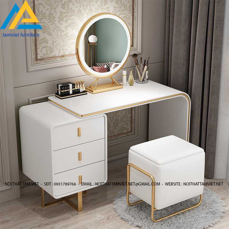 Bàn trang điểm gỗ công nghiệp MDF nhập khẩu Bàn trang điểm gỗ công nghiệp MDF nhập khẩu