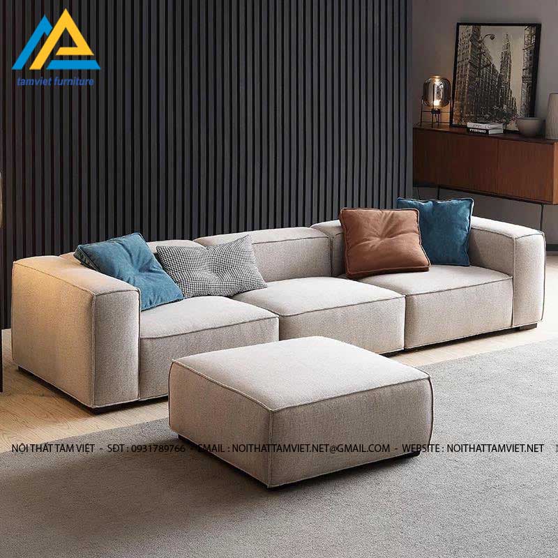 Bộ sofa nỉ văng kèm ghế đôn GN-14