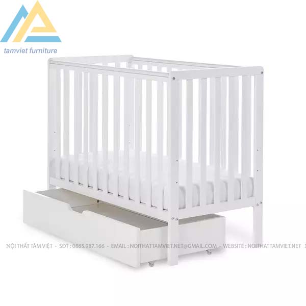 Cũi em bé gỗ tự nhiên CTE-501