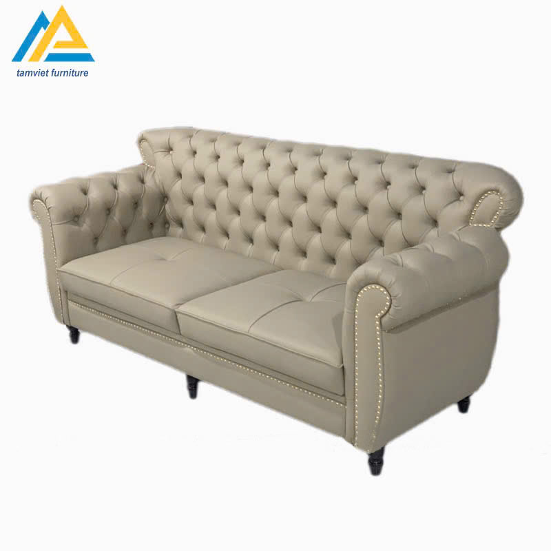 Ghế sofa da tân cổ điển GD-05