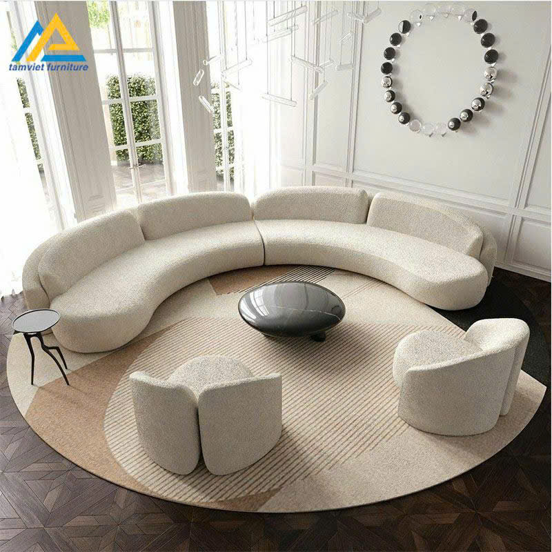 Ghế sofa khách sạn cong GKS-12