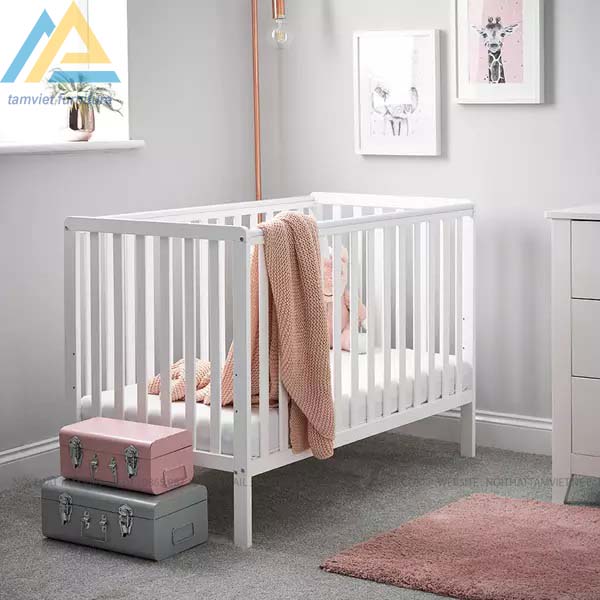 Cũi cho bé gỗ tự nhiên CTE-604