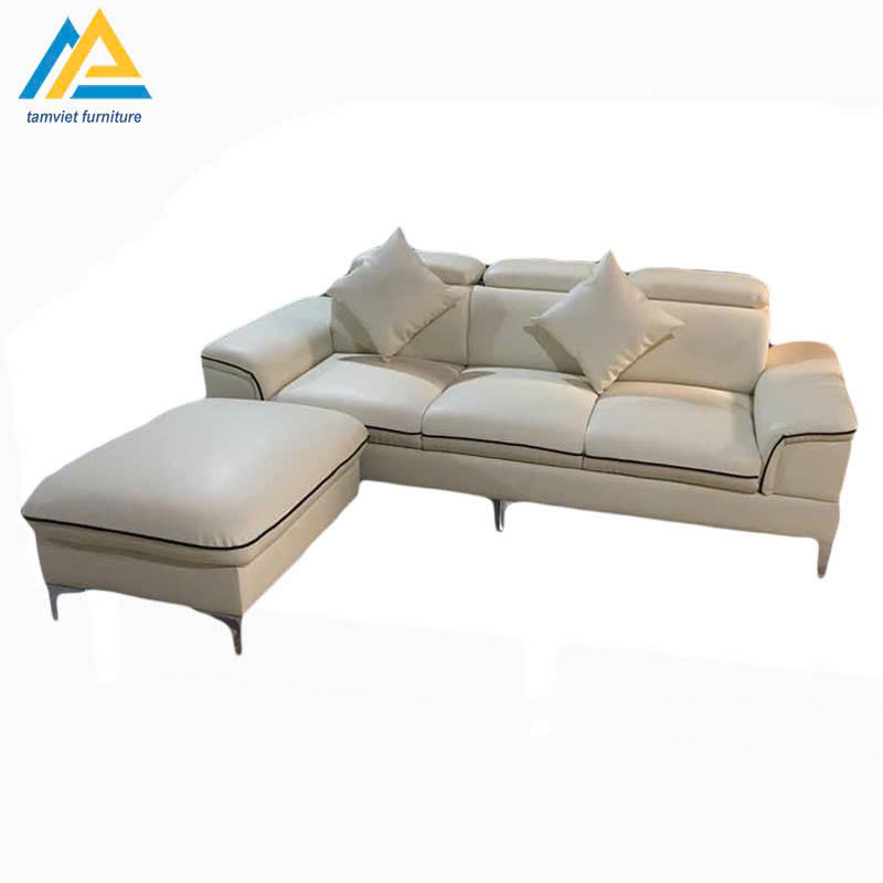 Sofa văng da kèm ghế đôn GD-08